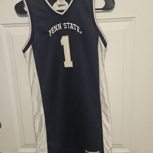 Vtg 90s Womens Penn State Basketball Jersey Navy & White #1